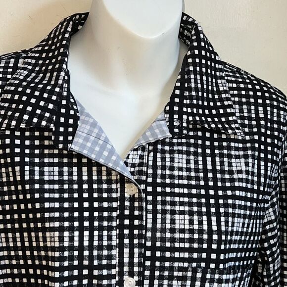 LYSSE Schiffer Button Down Shirt Top-M - Picture 3 of 10